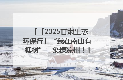 「2025甘肃生态环保行」“我在南山有棵树”，染绿凉州！