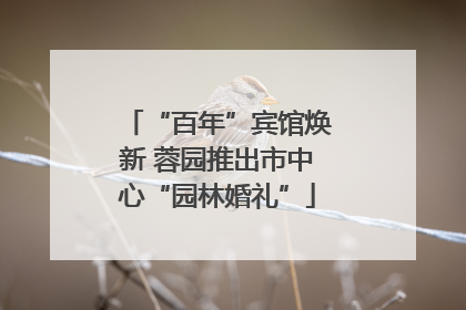 “百年”宾馆焕新 蓉园推出市中心“园林婚礼”