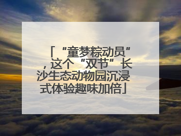 “童梦粽动员”，这个“双节”长沙生态动物园沉浸式体验趣味加倍