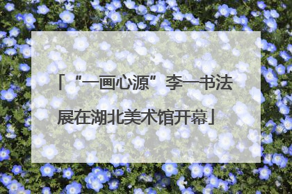 “一画心源”李一书法展在湖北美术馆开幕