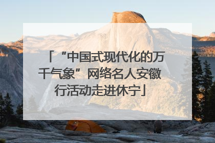 “中国式现代化的万千气象”网络名人安徽行活动走进休宁