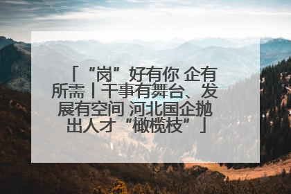 “岗”好有你 企有所需丨干事有舞台、发展有空间 河北国企抛出人才“橄榄枝”