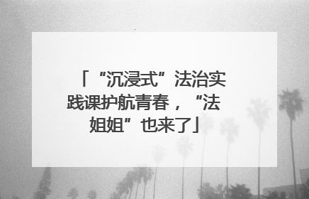 “沉浸式”法治实践课护航青春，“法姐姐”也来了