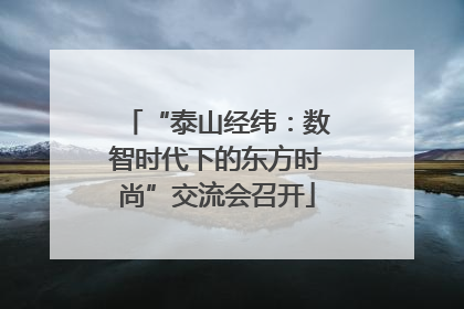 “泰山经纬：数智时代下的东方时尚”交流会召开