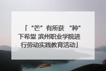 “芒”有所获 “种”下希望 滨州职业学院进行劳动实践教育活动