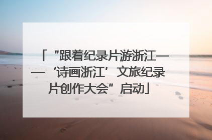 “跟着纪录片游浙江——‘诗画浙江’文旅纪录片创作大会”启动