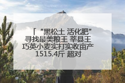 “黑松土 活化肥”寻找最美粮王 莘县王巧英小麦实打实收亩产1515.4斤 超对照田144斤！