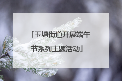 玉塘街道开展端午节系列主题活动