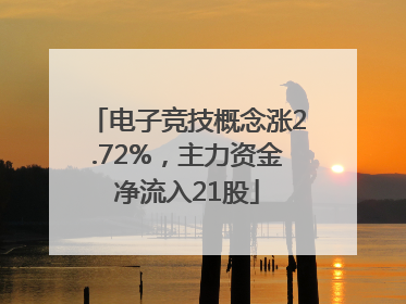 电子竞技概念涨2.72%，主力资金净流入21股