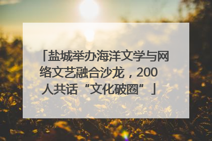 盐城举办海洋文学与网络文艺融合沙龙，200人共话“文化破圈”