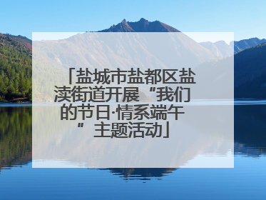 盐城市盐都区盐渎街道开展“我们的节日·情系端午”主题活动
