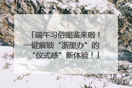 端午习俗图鉴来啦！一键解锁“浙里办”的“仪式感”新体验！
