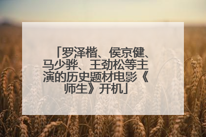 罗泽楷、侯京健、马少骅、王劲松等主演的历史题材电影《师生》开机