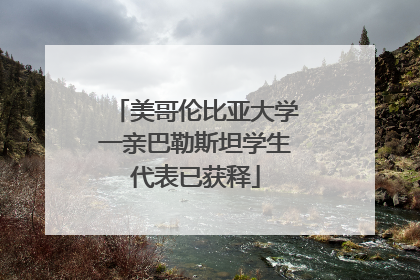 美哥伦比亚大学一亲巴勒斯坦学生代表已获释