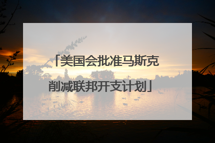 美国会批准马斯克削减联邦开支计划