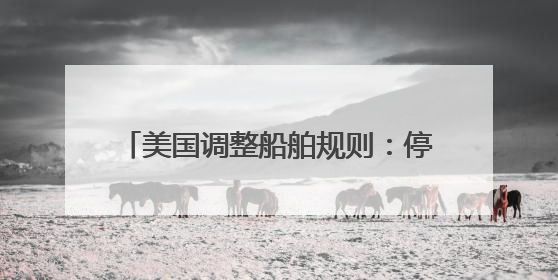 美国调整船舶规则：停靠收费或降低90% 不再苛求美国船只占比