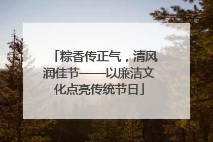 粽香传正气，清风润佳节——以廉洁文化点亮传统节日