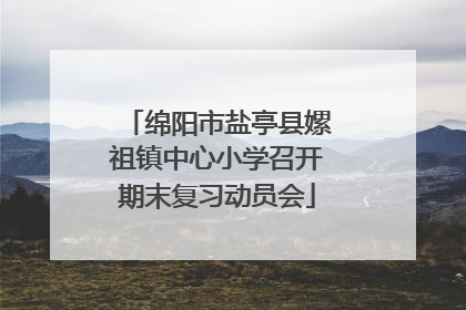 绵阳市盐亭县嫘祖镇中心小学召开期末复习动员会