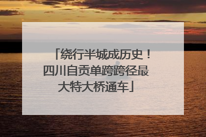 绕行半城成历史！四川自贡单跨跨径最大特大桥通车