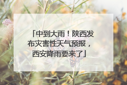 中到大雨！陕西发布灾害性天气预报，西安降雨要来了