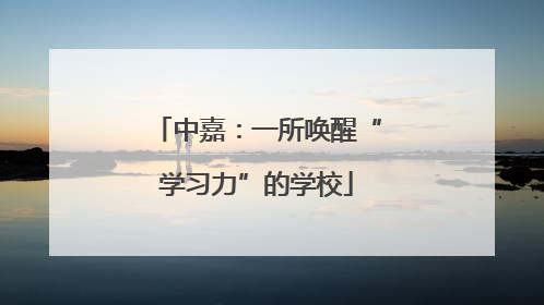 中嘉：一所唤醒“学习力”的学校