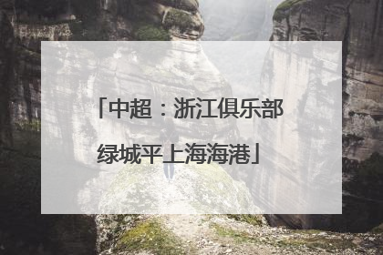 中超：浙江俱乐部绿城平上海海港