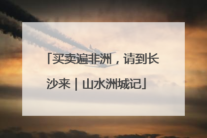 买卖遍非洲，请到长沙来｜山水洲城记