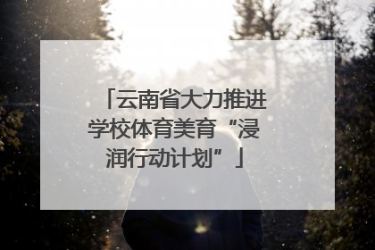 云南省大力推进学校体育美育“浸润行动计划”