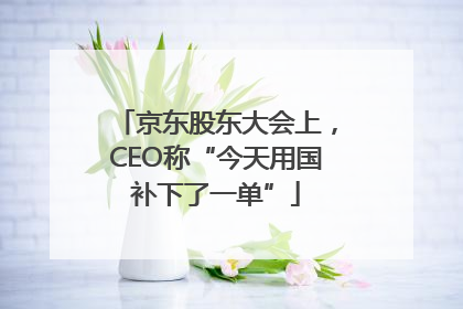 京东股东大会上，CEO称“今天用国补下了一单”