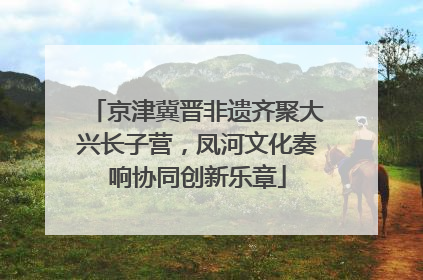 京津冀晋非遗齐聚大兴长子营，凤河文化奏响协同创新乐章