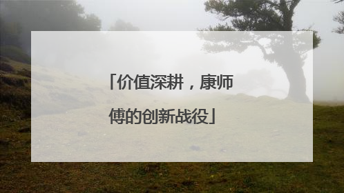 价值深耕，康师傅的创新战役