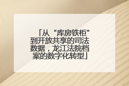 从“库房铁柜”到开放共享的司法数据，龙江法院档案的数字化转型