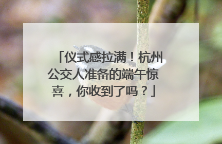 仪式感拉满！杭州公交人准备的端午惊喜，你收到了吗？