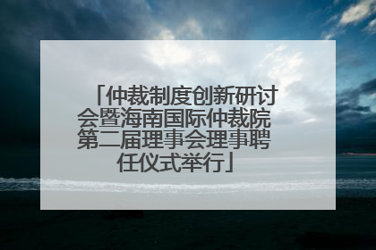 仲裁制度创新研讨会暨海南国际仲裁院第二届理事会理事聘任仪式举行