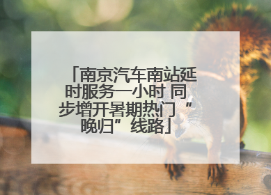 南京汽车南站延时服务一小时 同步增开暑期热门“晚归”线路