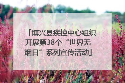 博兴县疾控中心组织开展第38个“世界无烟日”系列宣传活动