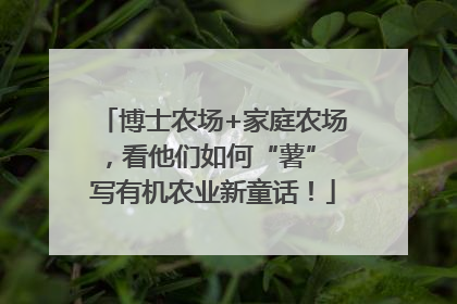 博士农场+家庭农场，看他们如何“薯” 写有机农业新童话！