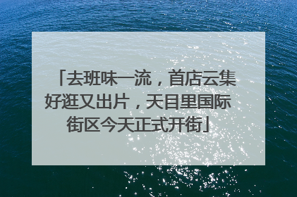 去班味一流，首店云集好逛又出片，天目里国际街区今天正式开街