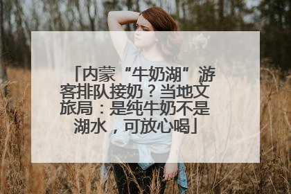 内蒙“牛奶湖”游客排队接奶？当地文旅局：是纯牛奶不是湖水，可放心喝