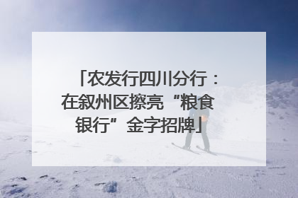 农发行四川分行：在叙州区擦亮“粮食银行”金字招牌