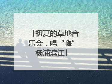 初夏的草地音乐会，唱“嗨”杨浦滨江