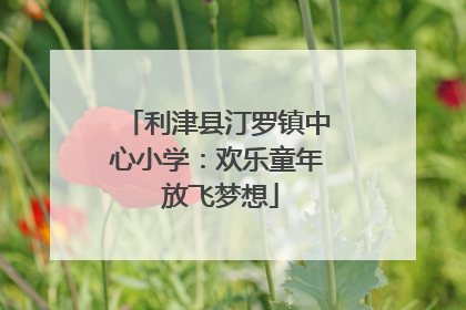 利津县汀罗镇中心小学：欢乐童年 放飞梦想