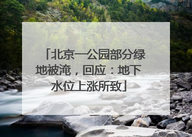 北京一公园部分绿地被淹，回应：地下水位上涨所致