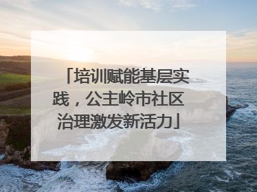 培训赋能基层实践，公主岭市社区治理激发新活力