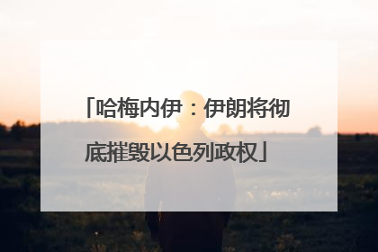 哈梅内伊：伊朗将彻底摧毁以色列政权