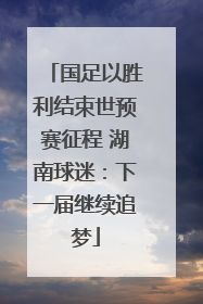 国足以胜利结束世预赛征程 湖南球迷：下一届继续追梦