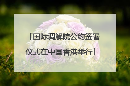 国际调解院公约签署仪式在中国香港举行