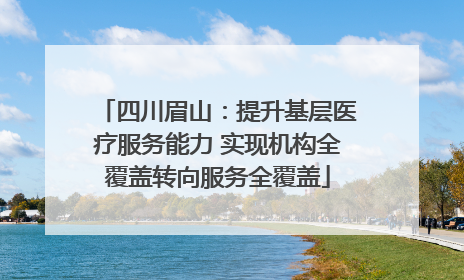 四川眉山：提升基层医疗服务能力 实现机构全覆盖转向服务全覆盖