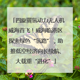 四旋翼氢动力无人机威海首飞！威海临港区探索绿色“氢路”，助推低空经济向长续航、大载重“进化”