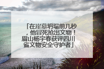 在崖墓坍塌前几秒，他冒死抢出文物！眉山杨宇春获评四川省文物安全守护者